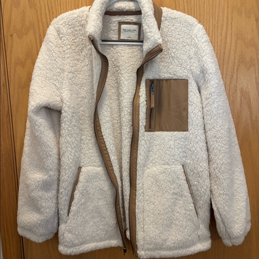 Women’s Sherpa Leather Trim Jacket